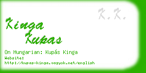kinga kupas business card